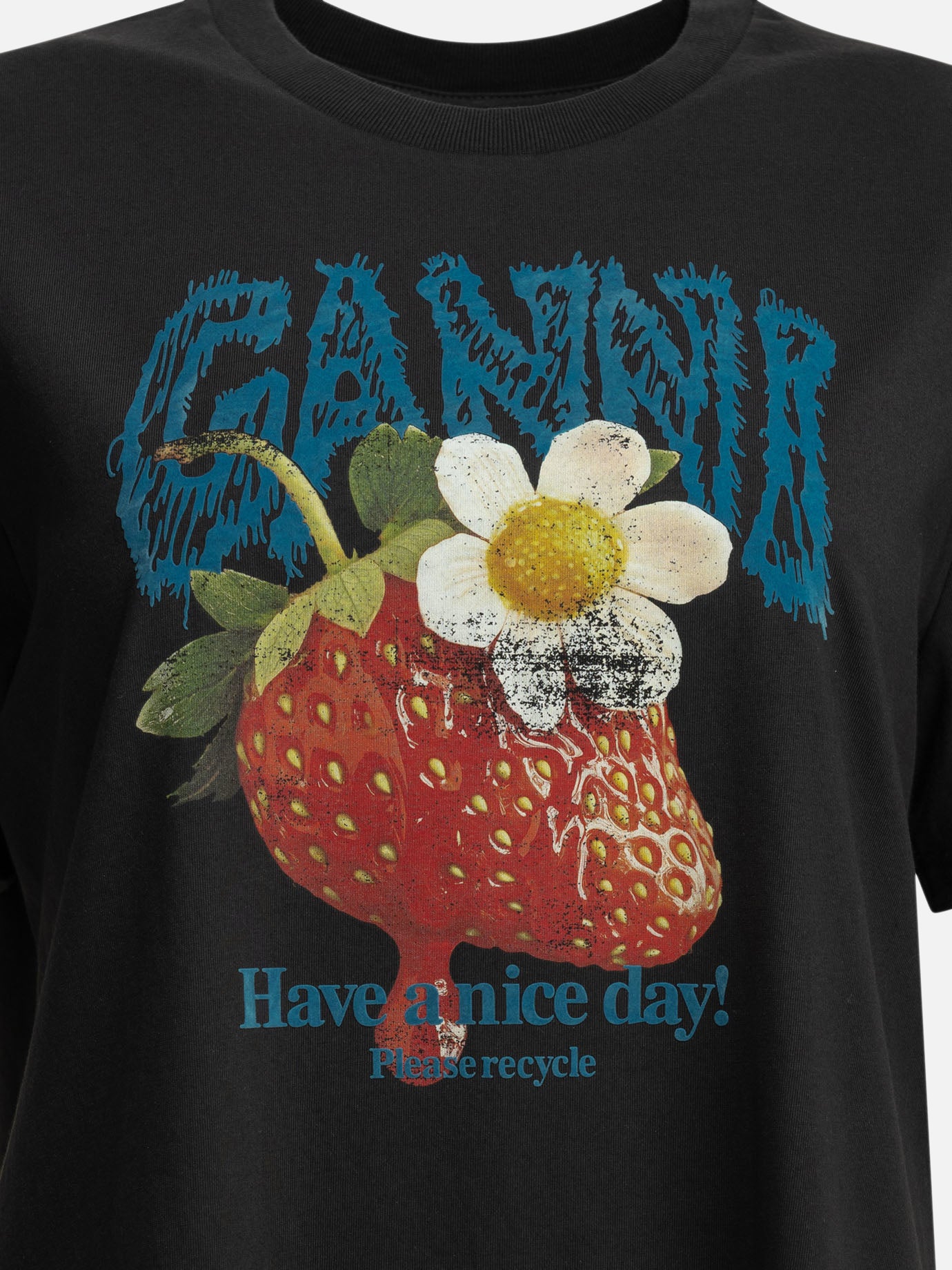 Crewneck t-shirts Logo  Black - Ganni Women | PDP | VIETTI Online Store | thumbnail_3