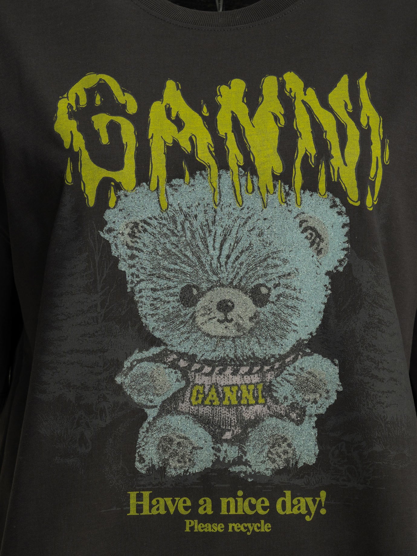 Crewneck t-shirts Logo  Black - Ganni Women | PDP | VIETTI Online Store | Zoom-Modal_5
