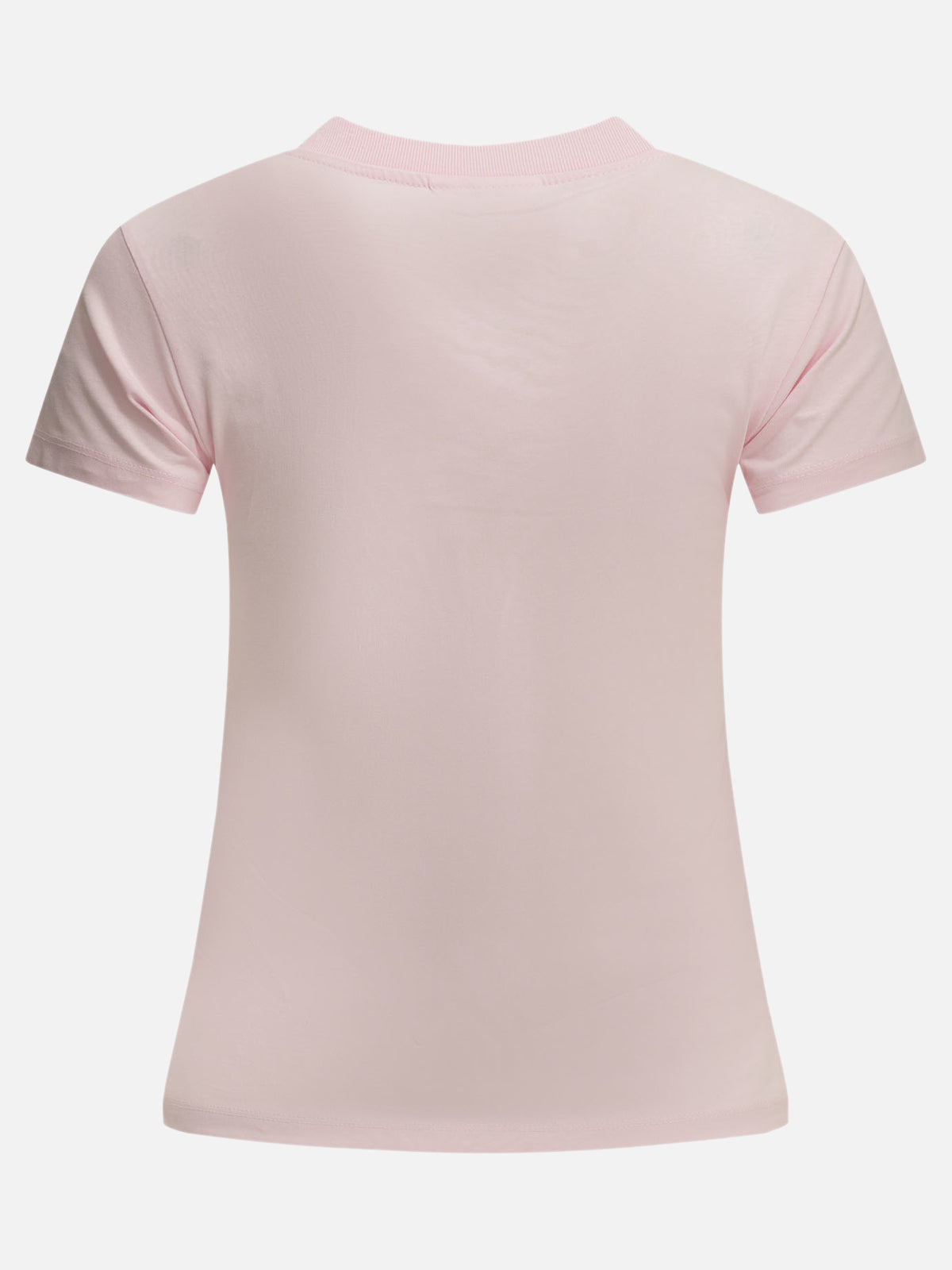 Ganni "Forest Teddy" Crew-Neck T-Shirt Pink - VIETTI