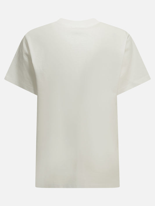Ganni "Mushroom Teddy" Crew-Neck T-Shirt White

