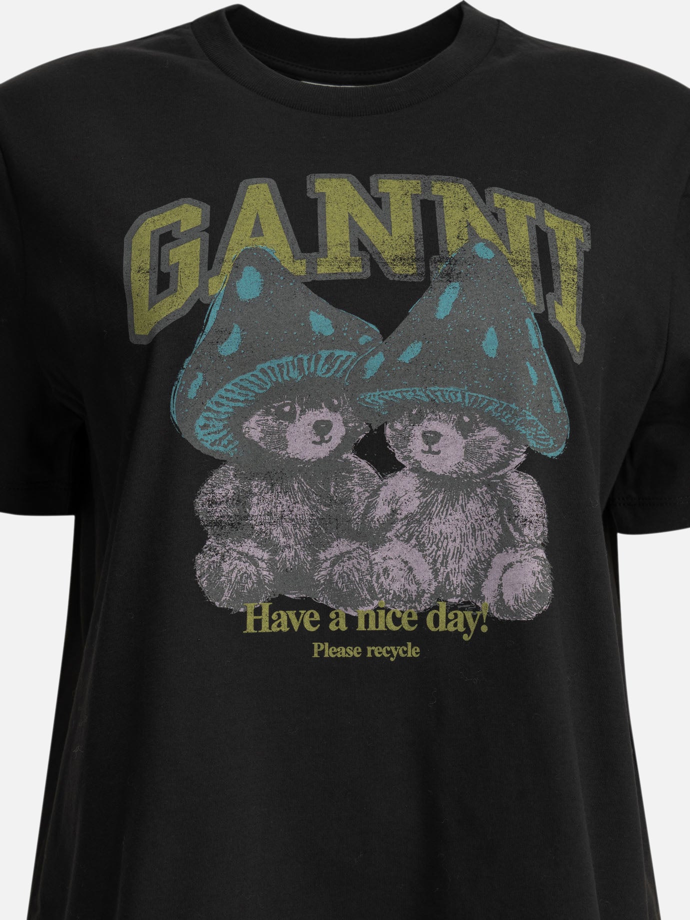 Crewneck t-shirts Logo  Black - Ganni Women | PDP | VIETTI Online Store | thumbnail_3