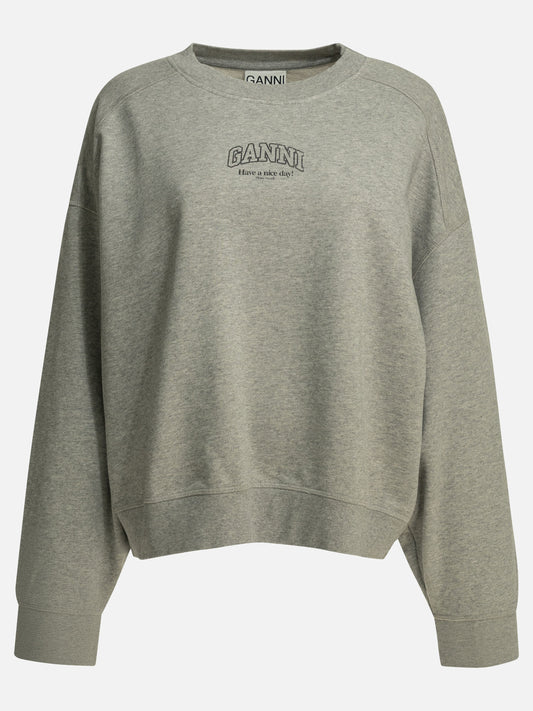 Crewnecks Logo  Grey - Ganni Women | PLP | VIETTI Online Store 
