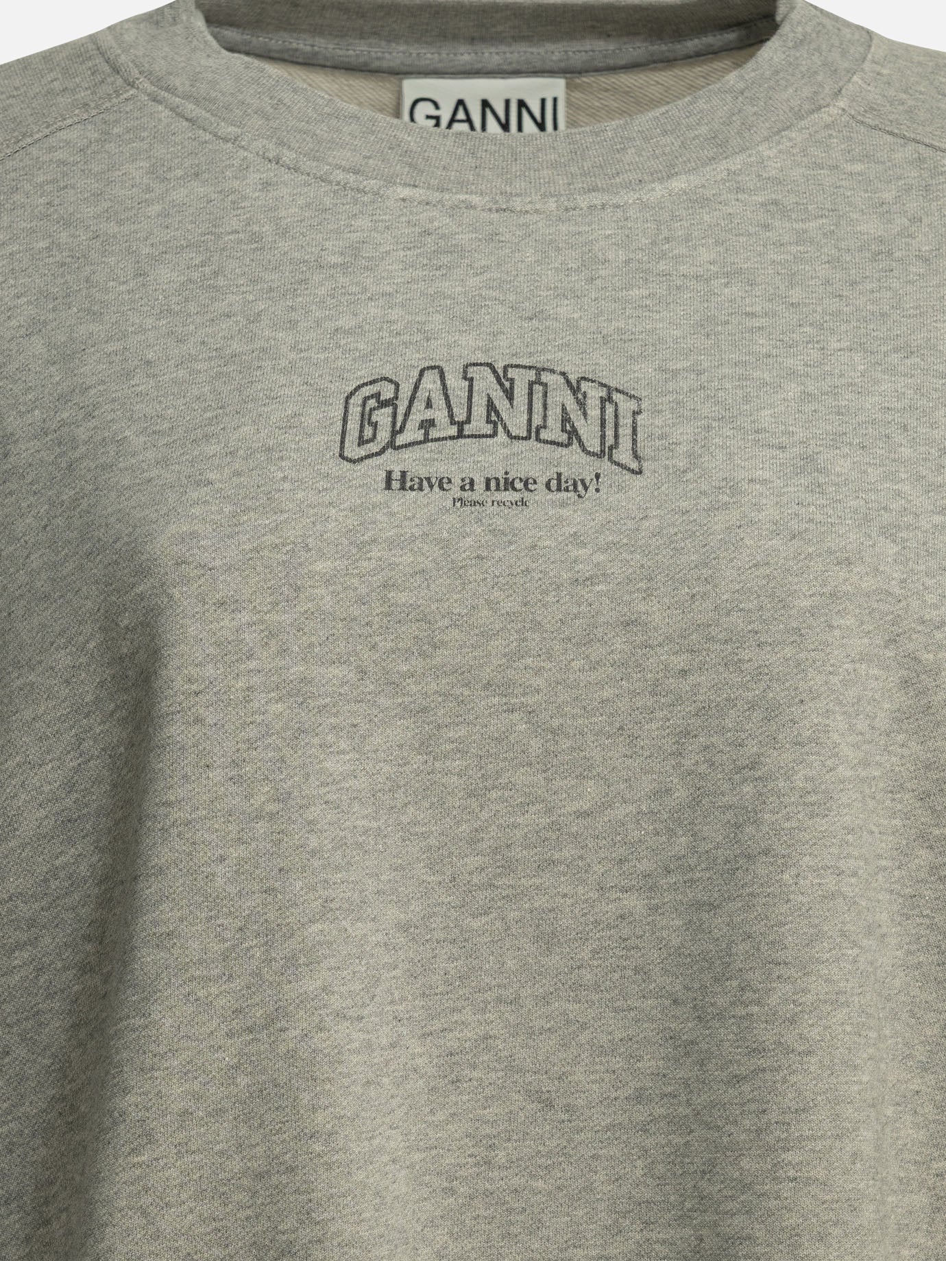 Crewnecks Logo  Grey - Ganni Women | PDP | VIETTI Online Store | thumbnail_3