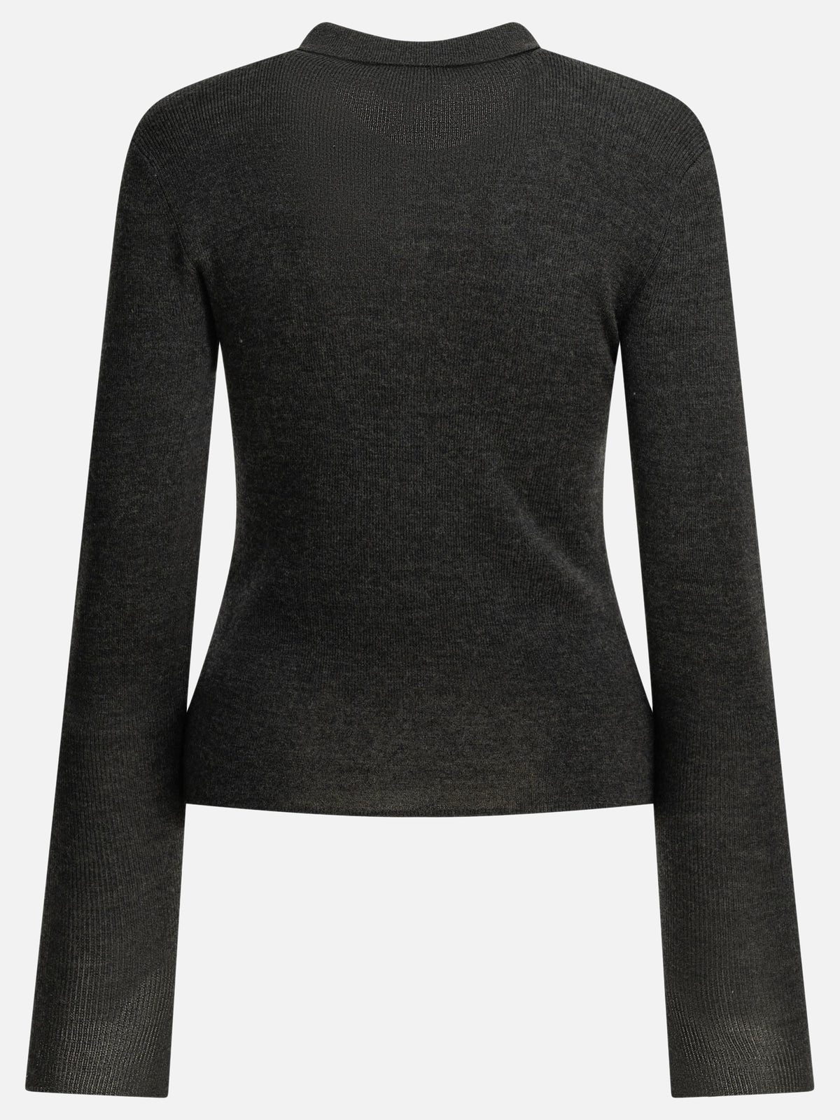 Ganni Maglione polo con logo Grigio - VIETTI
