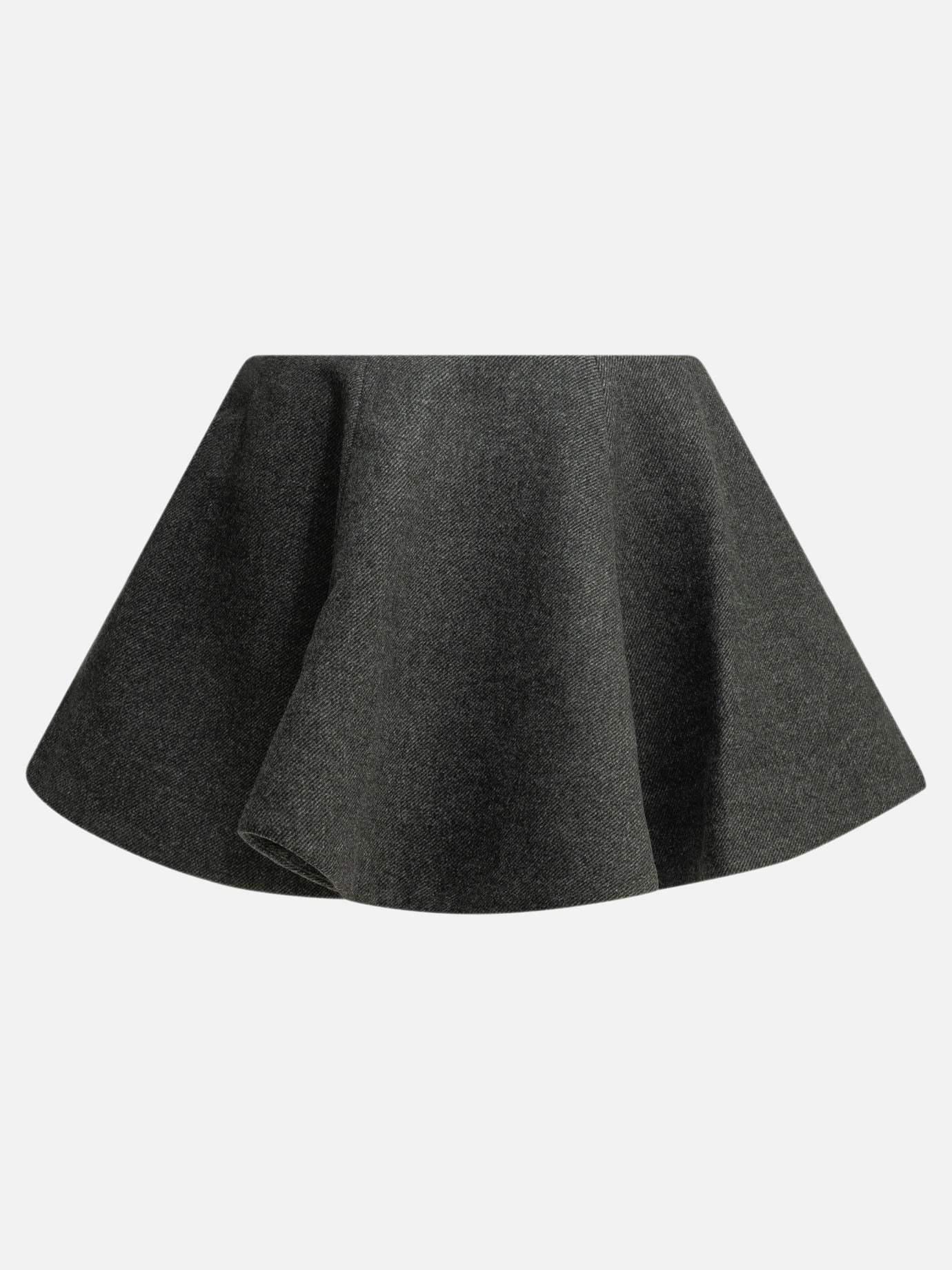 Miniskirts Solid colour  Grey - Ganni Women | PDP | VIETTI Online Store | Zoom-Modal
