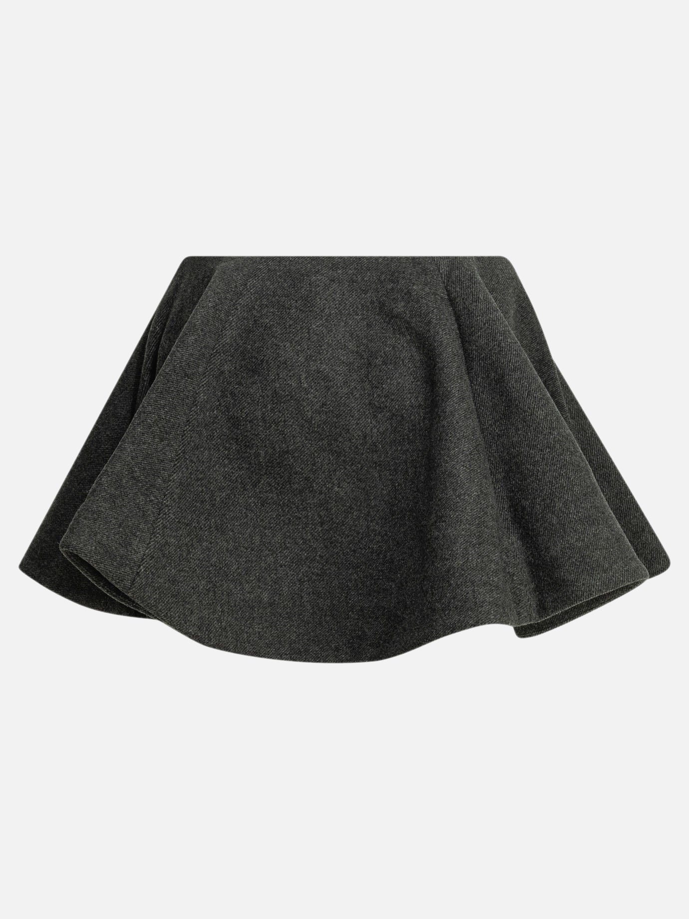 Miniskirts Solid colour  Grey - Ganni Women | PDP | VIETTI Online Store | thumbnail_4