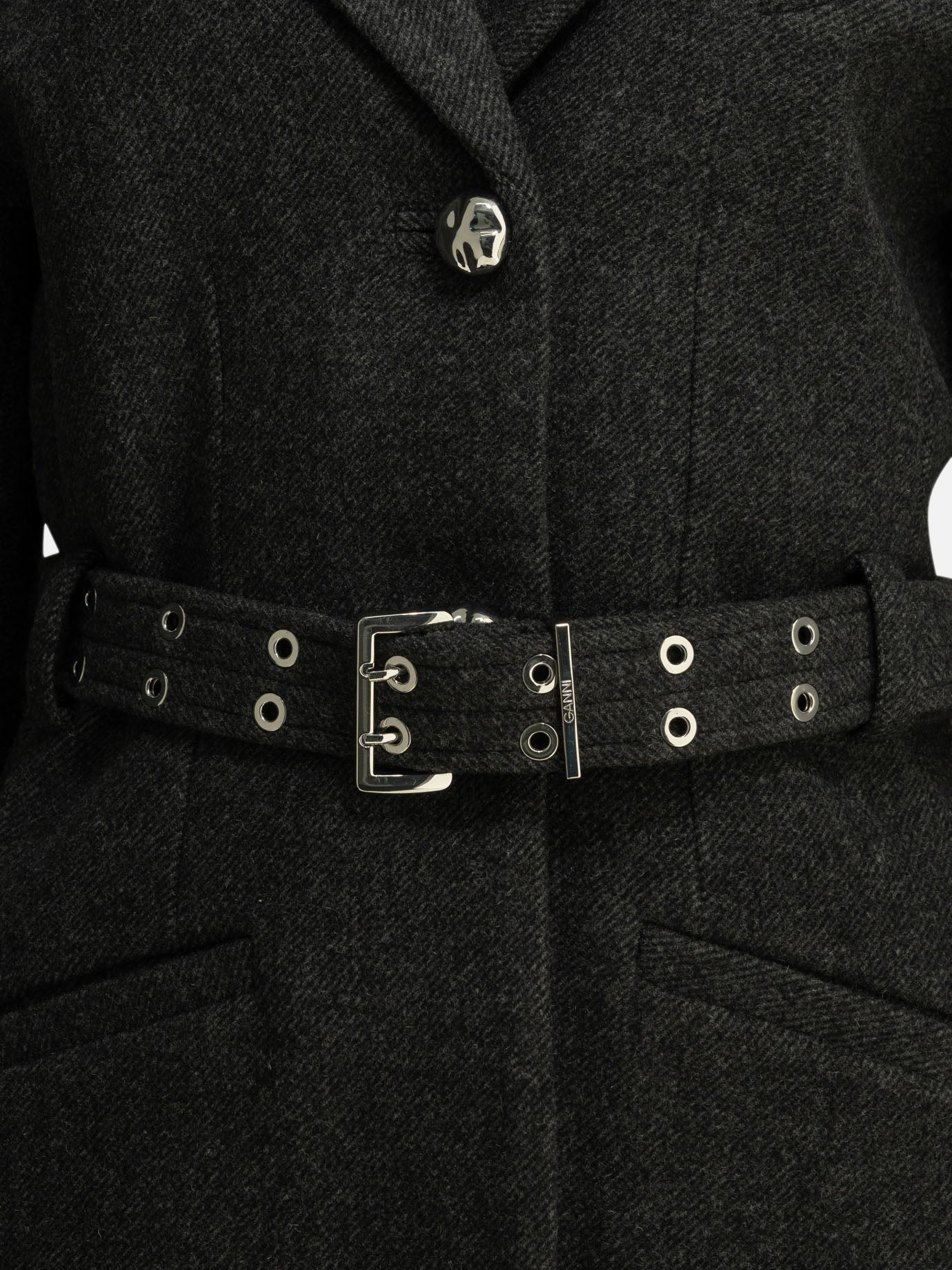 Quilted & Utility Jackets Solid colour  Black - Ganni Women | PDP | VIETTI Online Store | Zoom-Modal_5
