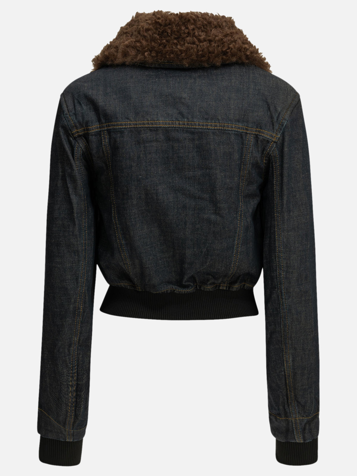 Ganni Giacca in denim fiammato Blu - VIETTI