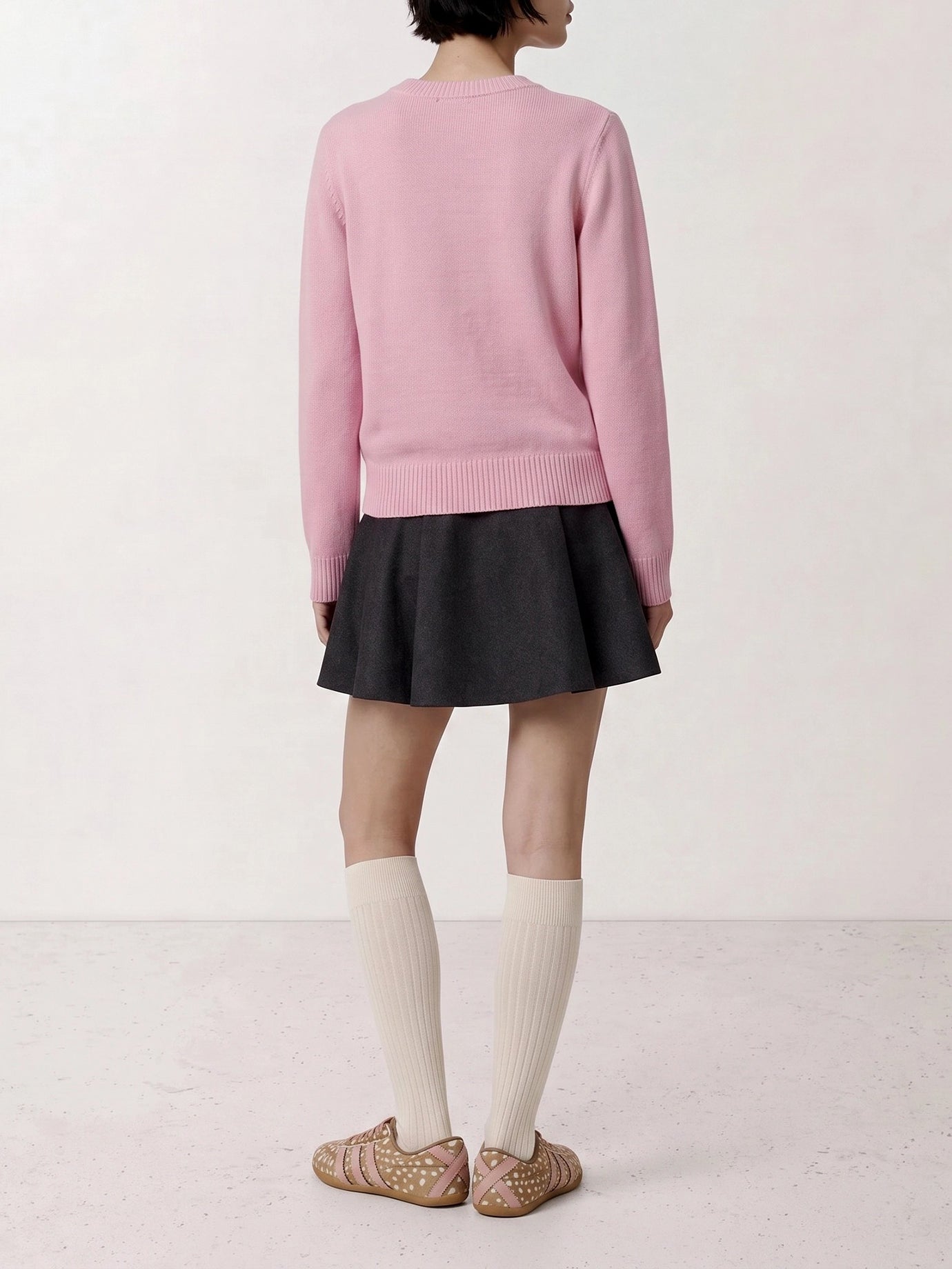 Crewneck sweaters Logo  Pink - Ganni Women | PDP | VIETTI Online Store | thumbnail_3