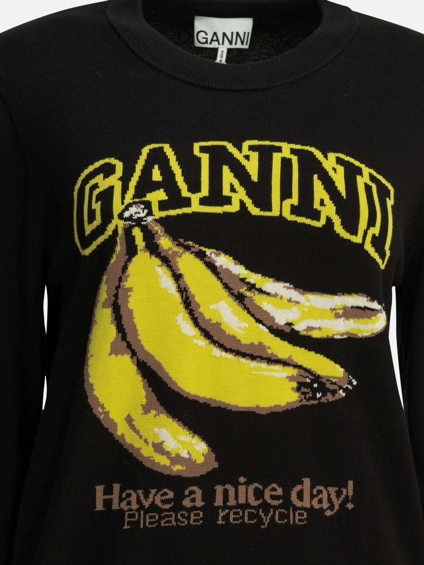 Maglioni girocollo Logo  Nero - Ganni Donna | PDP | VIETTI Online Store | Zoom-Modal_3
