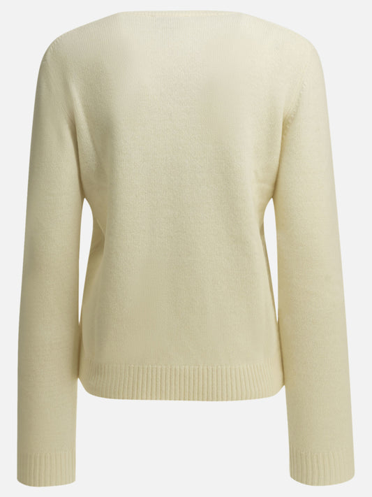 Crewneck sweaters Textured knit  White - Ganni Women | PDP | VIETTI Online Store | 2

