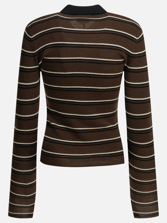 Polo sweater Striped  Brown - Ganni Women | PLP | VIETTI Online Store | 2
