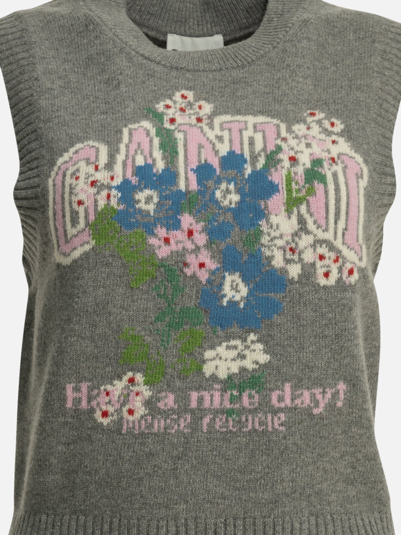 Vests Logo  Grey - Ganni Women | PDP | VIETTI Online Store | thumbnail_3