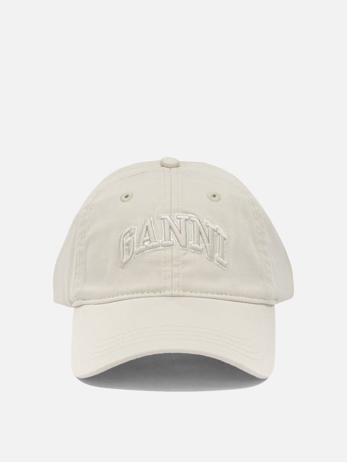 Baseball caps Logo  Beige - Ganni Women | PDP | VIETTI Online Store | thumbnail