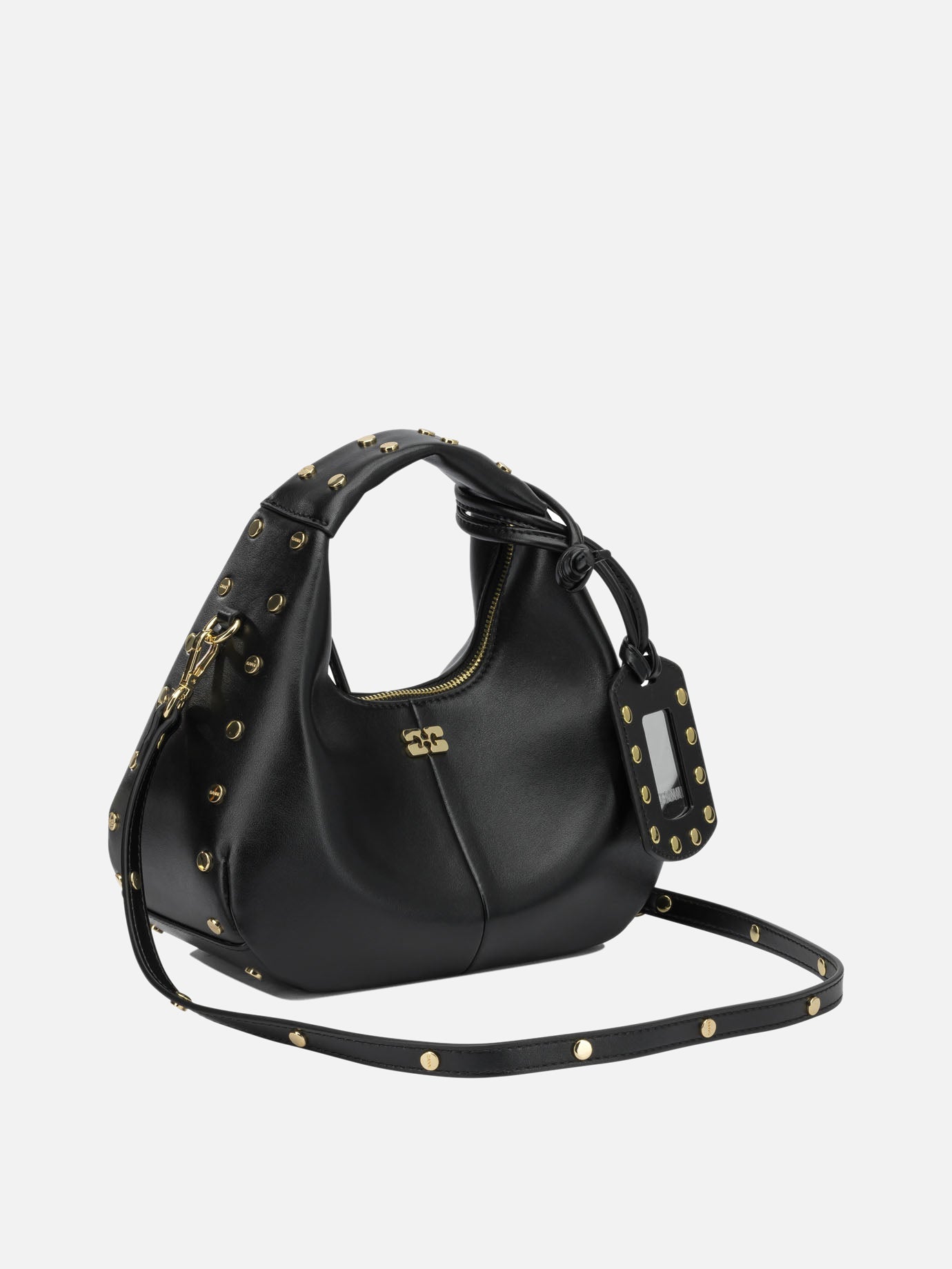 Small bags 51% recycled leather 30% polyester 19% polyurethane  Black - Ganni Women | PDP | VIETTI Online Store | thumbnail_2