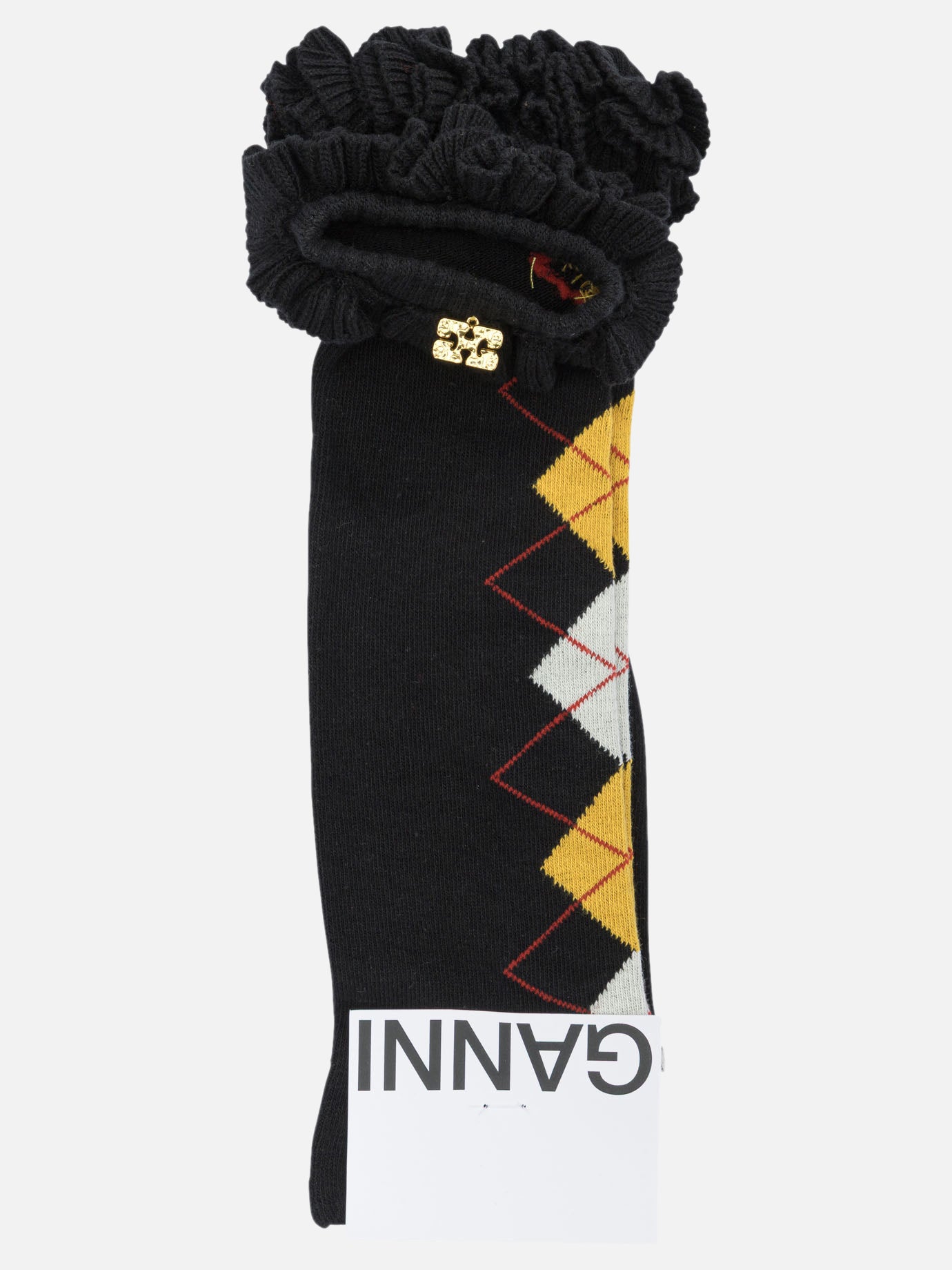 Classic socks 100% organic cotton  Black - Ganni Women | PDP | VIETTI Online Store | thumbnail