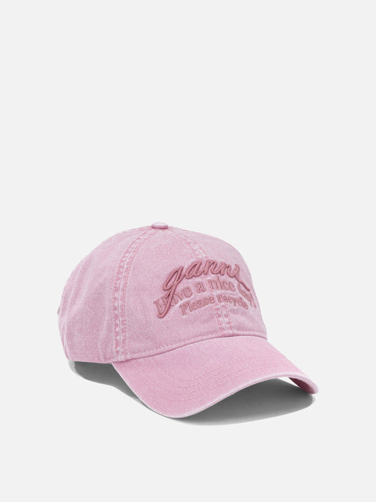 Baseball caps Logo  Pink - Ganni Women | PDP | VIETTI Online Store | 2
