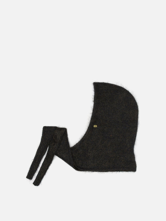 Ganni Mohair balaclava Brown


