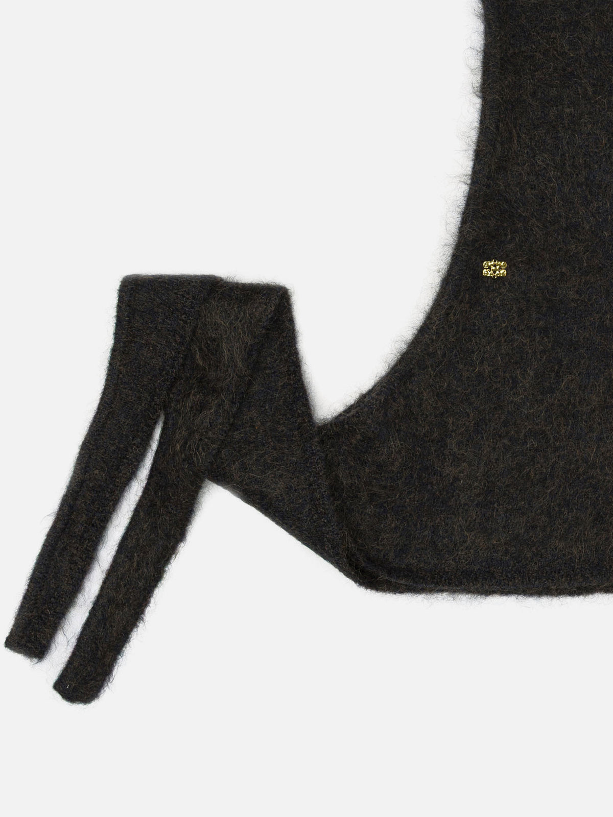 Ganni Mohair balaclava Brown - VIETTI