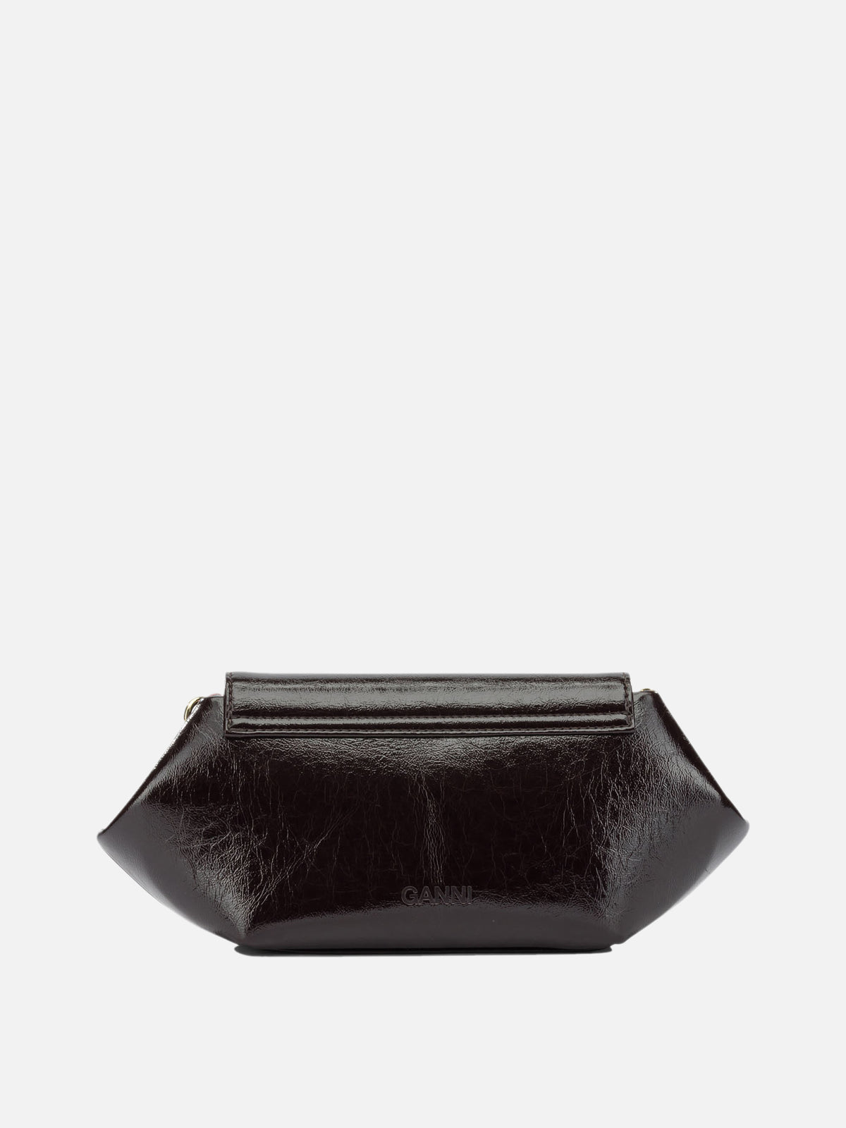 Ganni "Bou East/West Shine" Shoulder Bag Brown - VIETTI