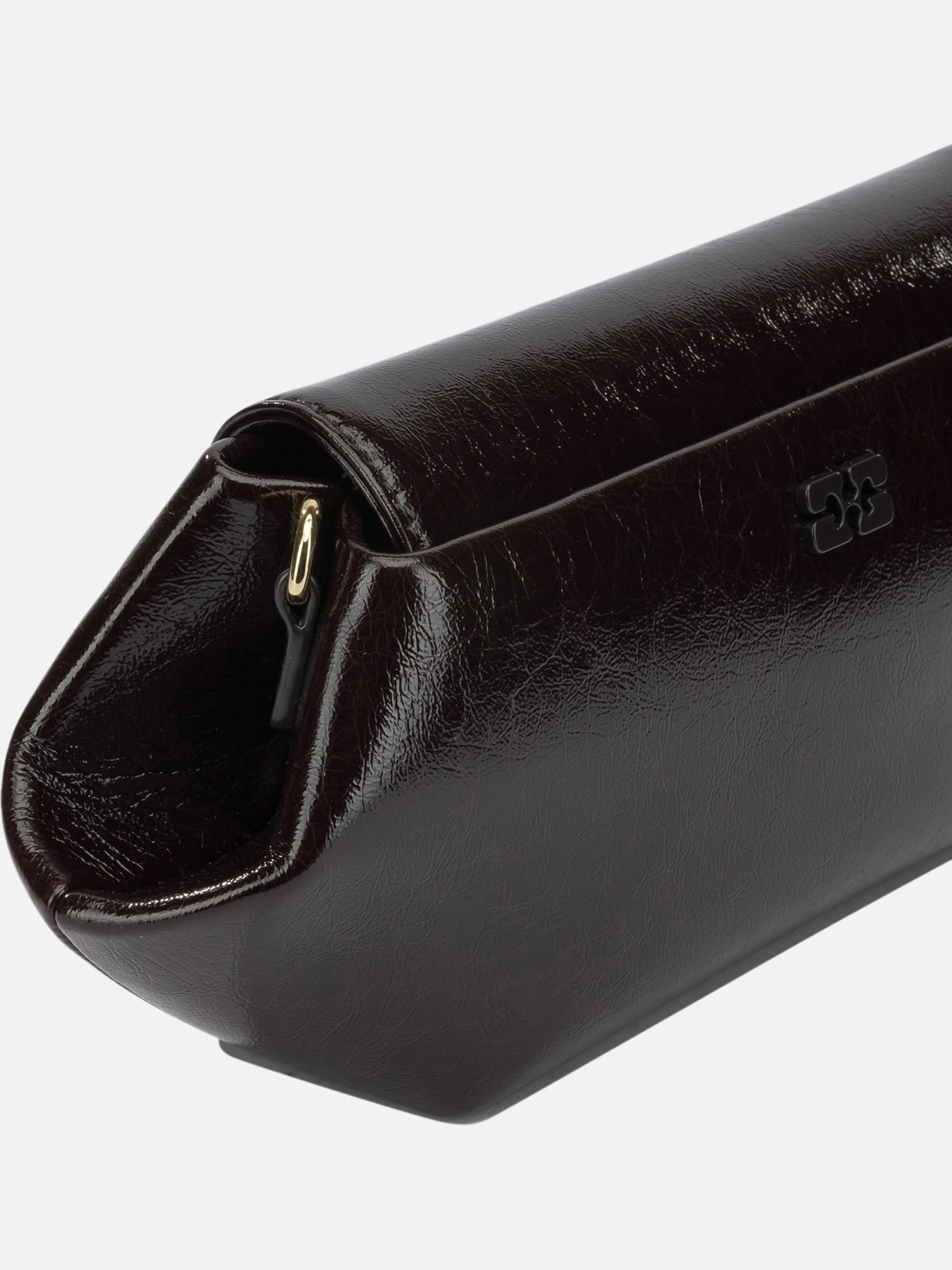 Ganni "Bou East/West Shine" Shoulder Bag Brown - VIETTI