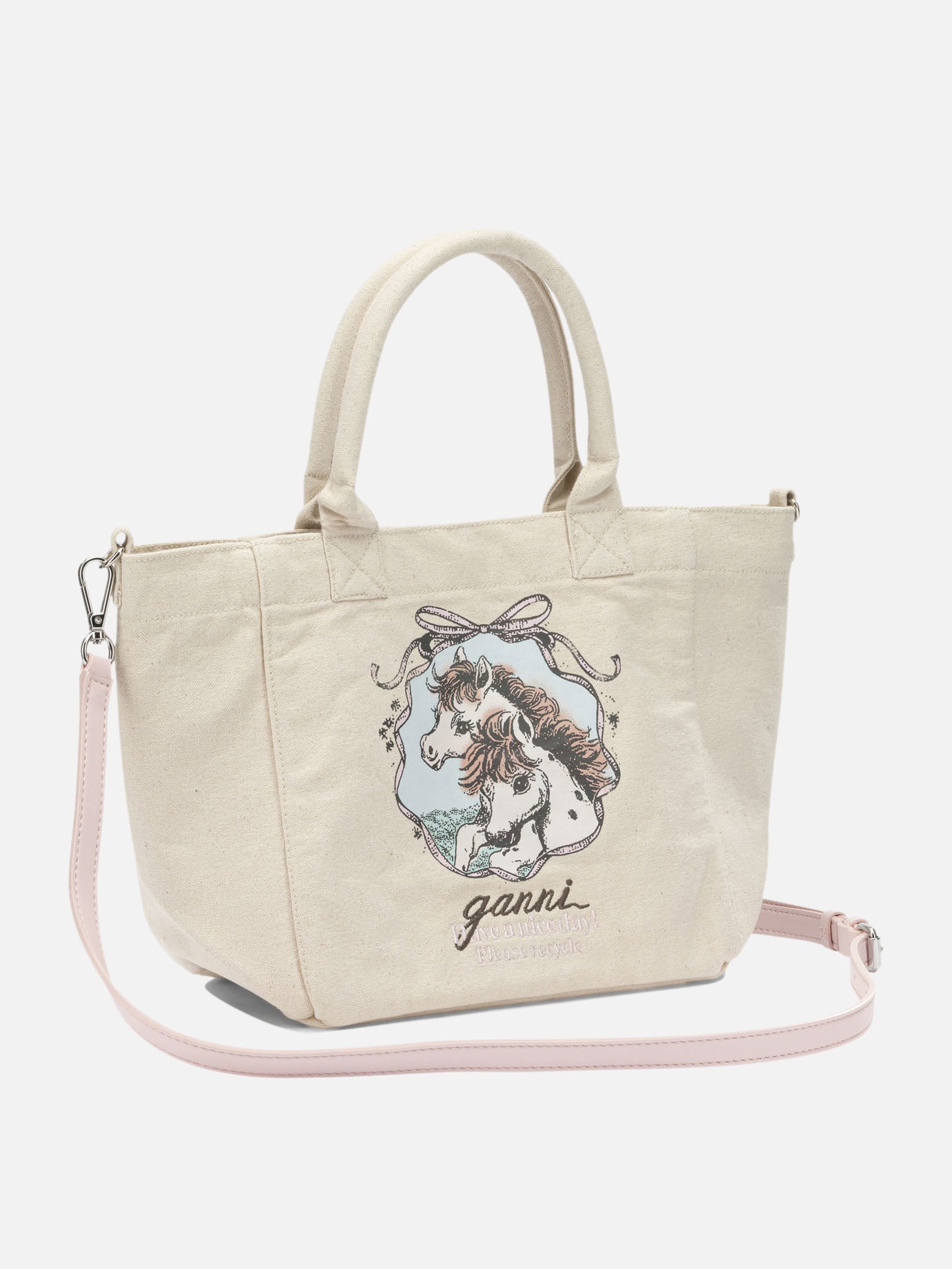 Medium bags 100% recycled cotton  White - Ganni Women | PDP | VIETTI Online Store | Zoom-Modal_2
