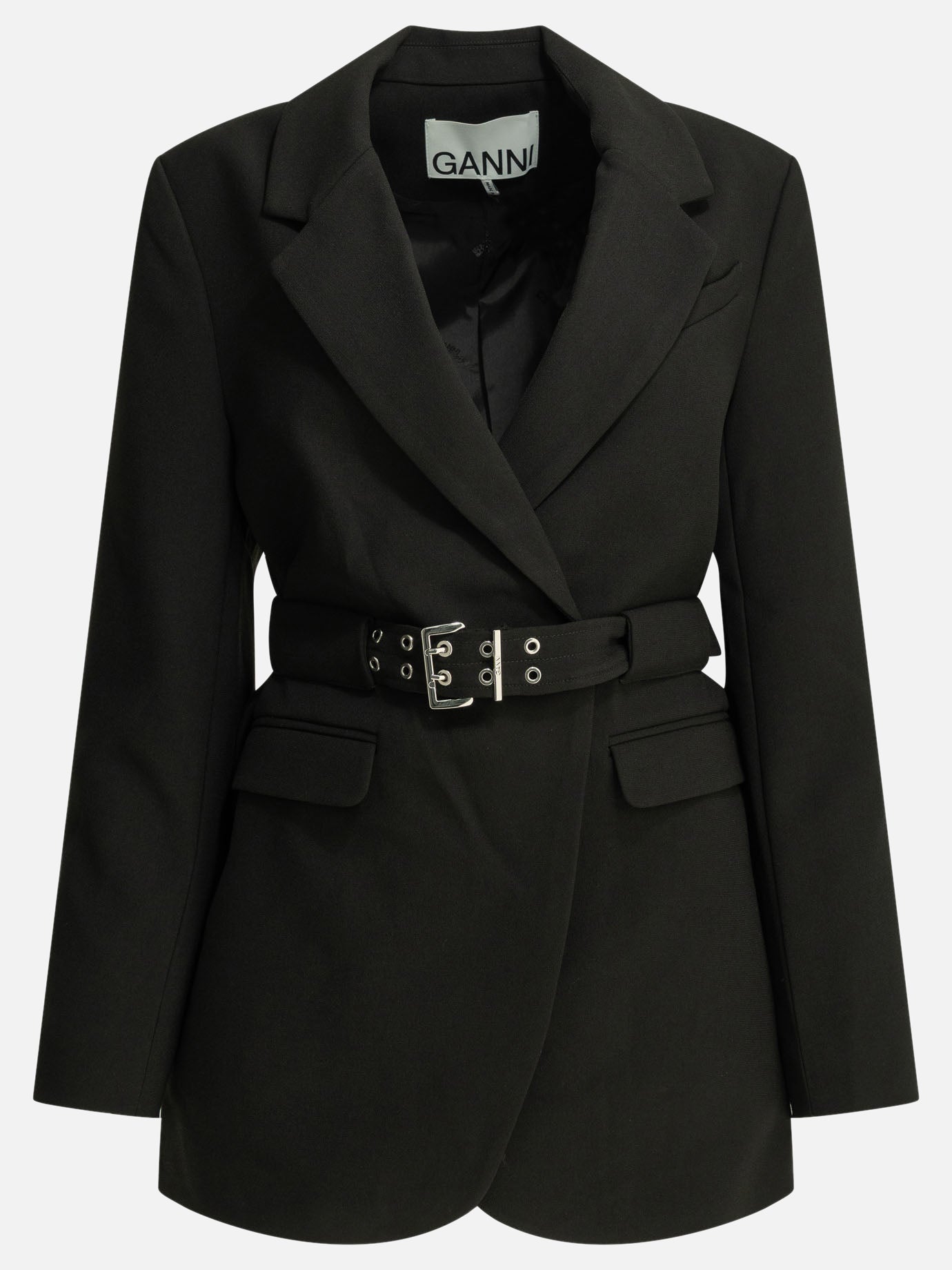 Blazers Solid colour  Black - Ganni Women | PDP | VIETTI Online Store | Zoom-Modal
