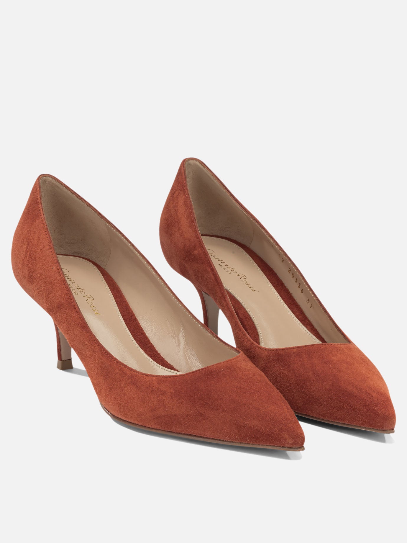 Décolleté 100% suede leather - 100% calf leather  Arancione - Gianvito Rossi Donna | PDP | VIETTI Online Store | Zoom-Modal_2

