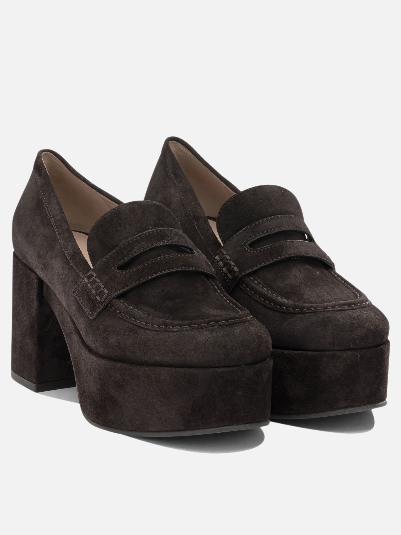 Loafers 100% suede leather - 100% rubber  Brown - Gianvito Rossi Women | PDP | VIETTI Online Store | Zoom-Modal_2
