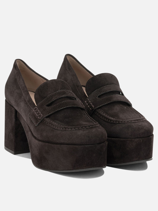 Loafers 100% suede leather - 100% rubber  Brown - Gianvito Rossi Women | PDP | VIETTI Online Store | 2
