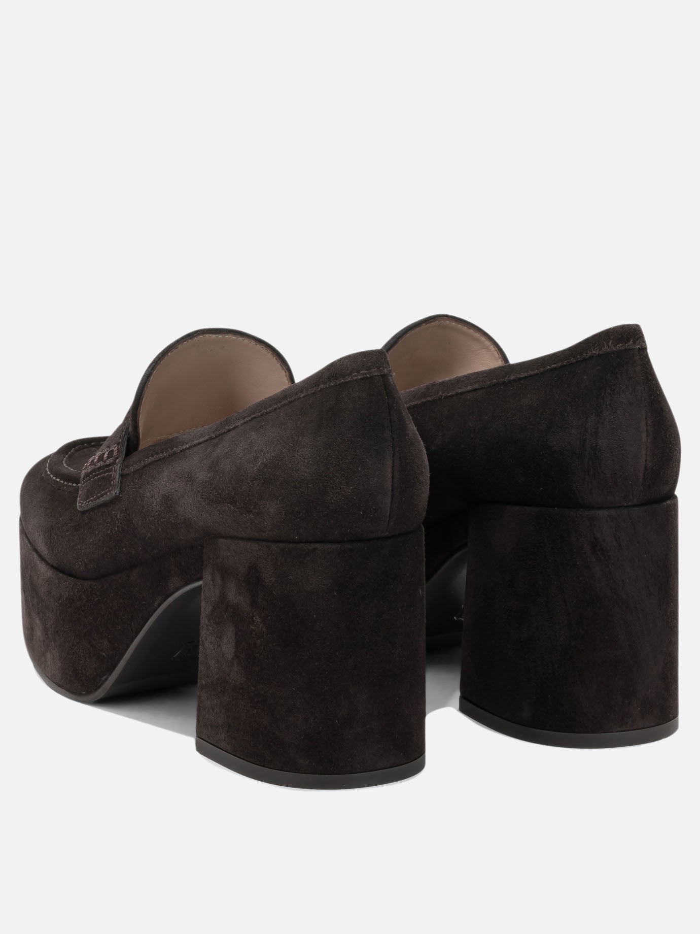 Loafers 100% suede leather - 100% rubber  Brown - Gianvito Rossi Women | PDP | VIETTI Online Store | thumbnail_4