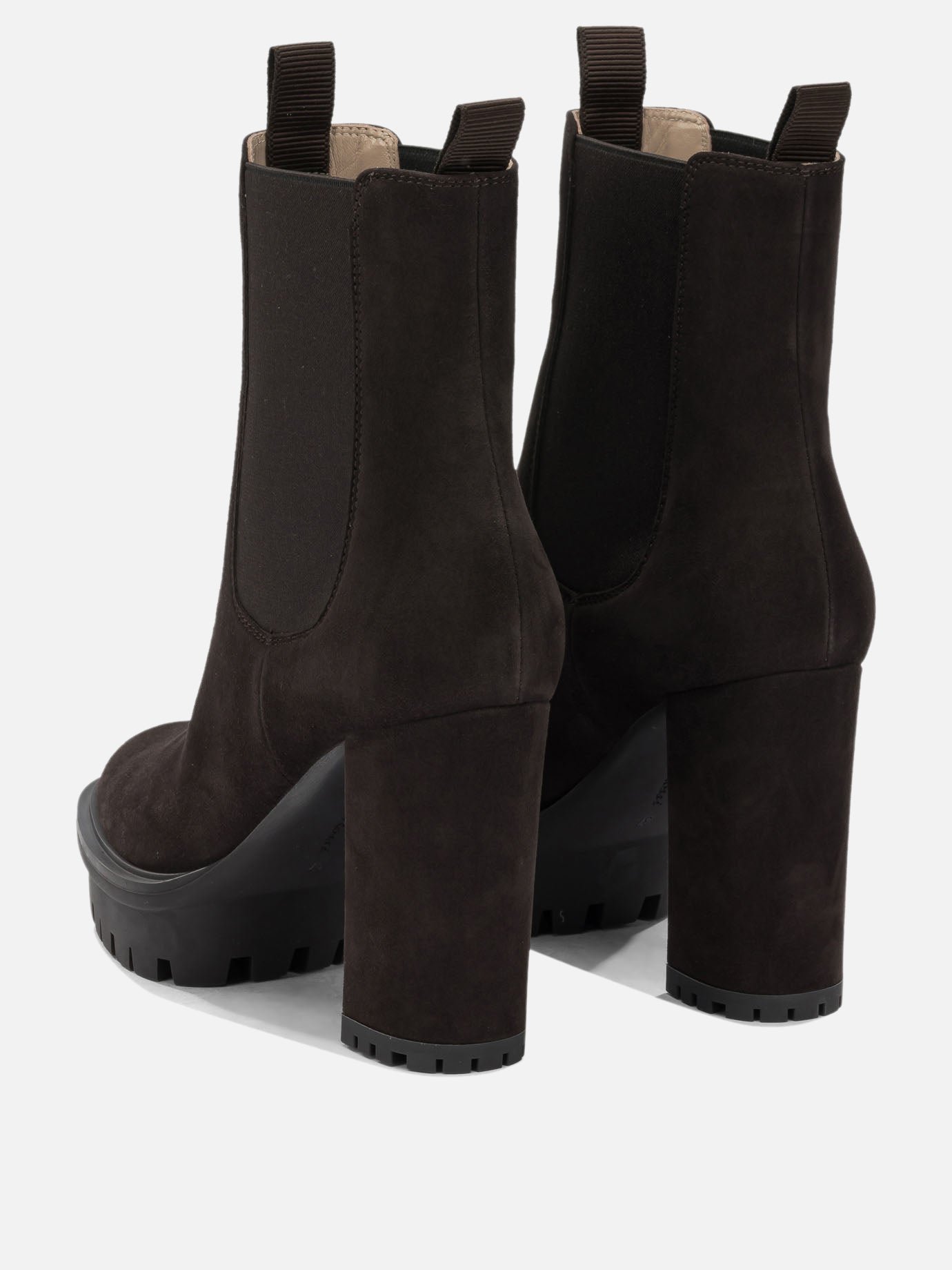 Pull-on boots 100% suede leather - 100% rubber  Brown - Gianvito Rossi Women | PDP | VIETTI Online Store | Zoom-Modal_4
