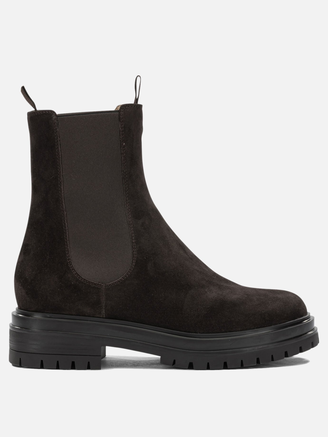 Stivaletti pull-on 100% suede leather - 100% rubber  Marrone - Gianvito Rossi Donna | PDP | VIETTI Online Store | thumbnail