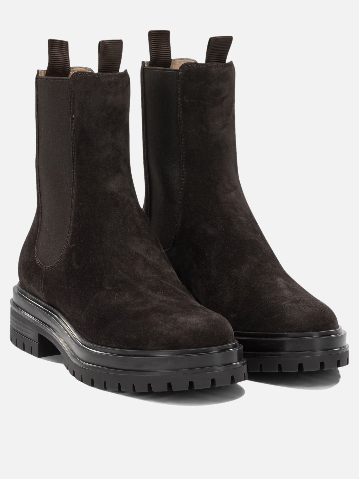 Stivaletti pull-on 100% suede leather - 100% rubber  Marrone - Gianvito Rossi Donna | PDP | VIETTI Online Store | thumbnail_2