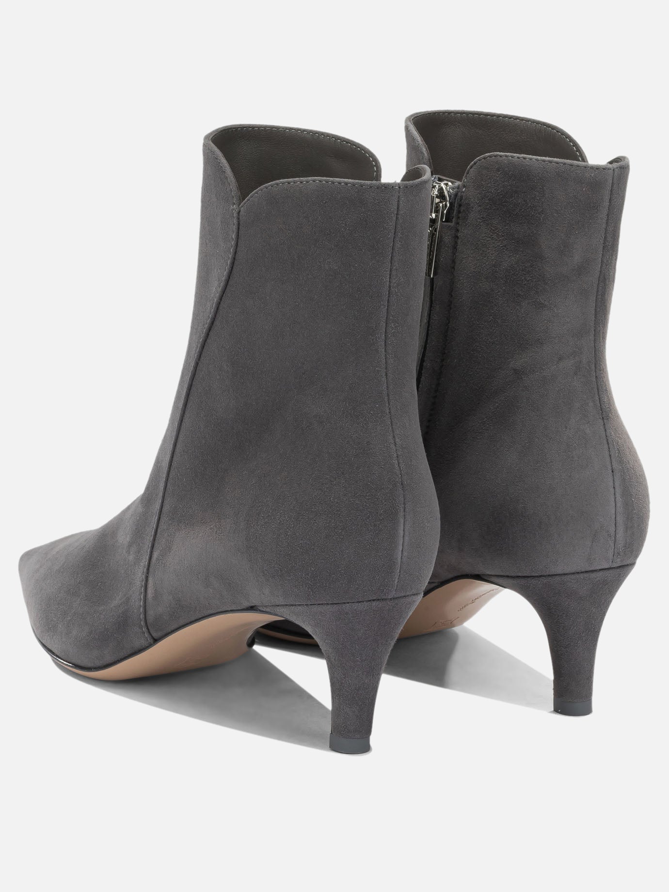Stivaletti con zip 100% suede leather - 100% calf leather  Grigio - Gianvito Rossi Donna | PDP | VIETTI Online Store | Zoom-Modal_4
