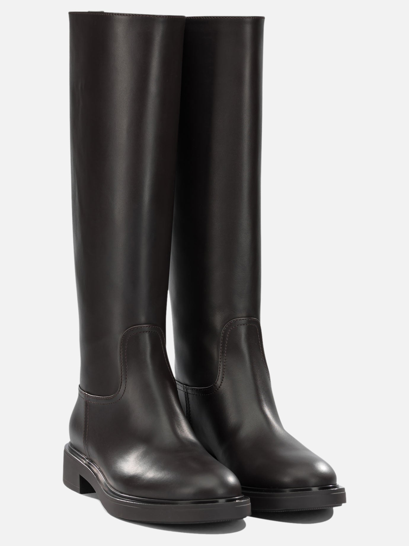 Knee-high 100% calf leather - 100% rubber  Brown - Gianvito Rossi Women | PDP | VIETTI Online Store | thumbnail_2