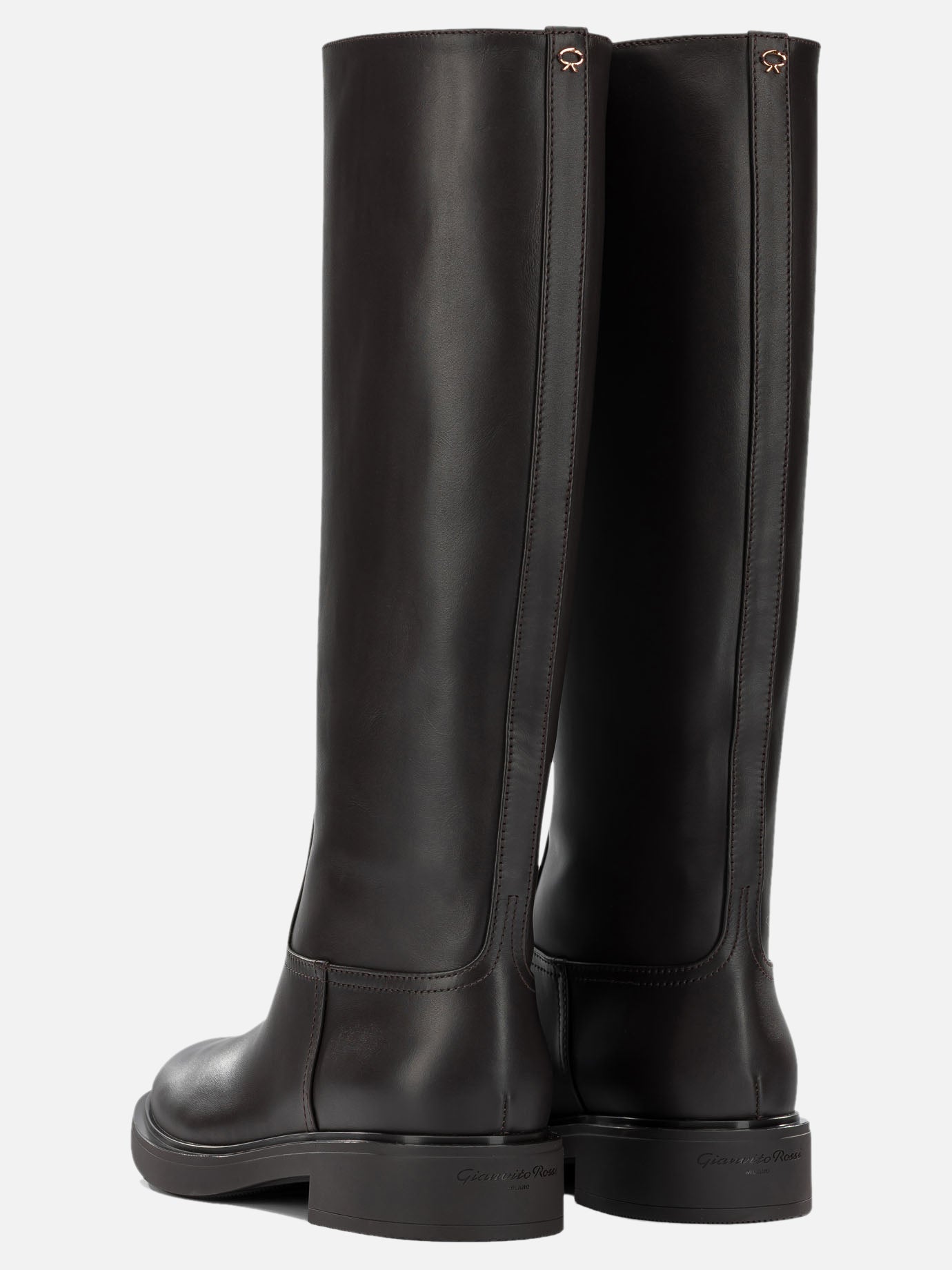 Knee-high 100% calf leather - 100% rubber  Brown - Gianvito Rossi Women | PDP | VIETTI Online Store | Zoom-Modal_4
