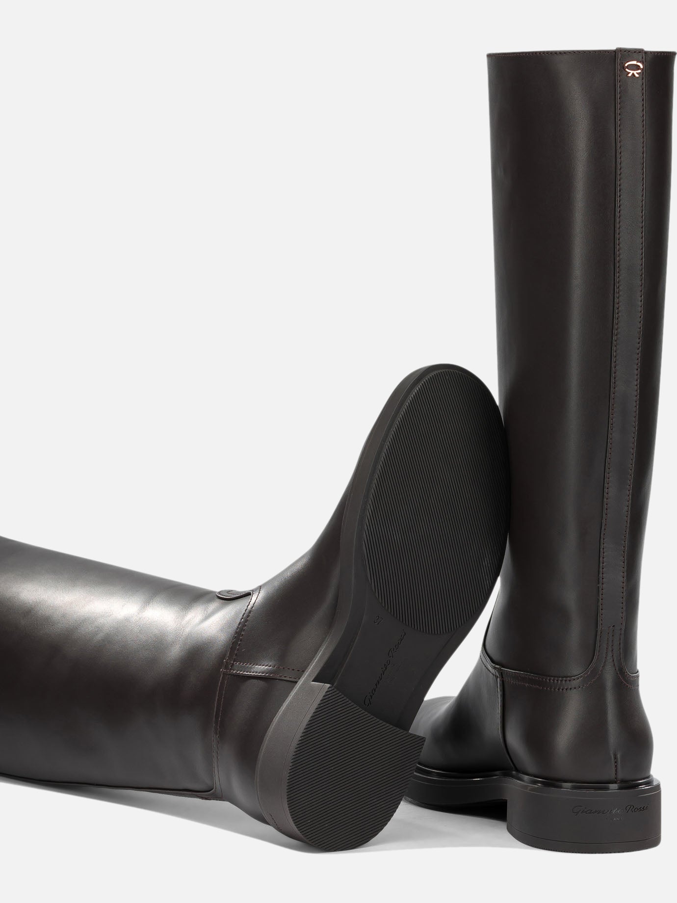 Knee-high 100% calf leather - 100% rubber  Brown - Gianvito Rossi Women | PDP | VIETTI Online Store | Zoom-Modal_5
