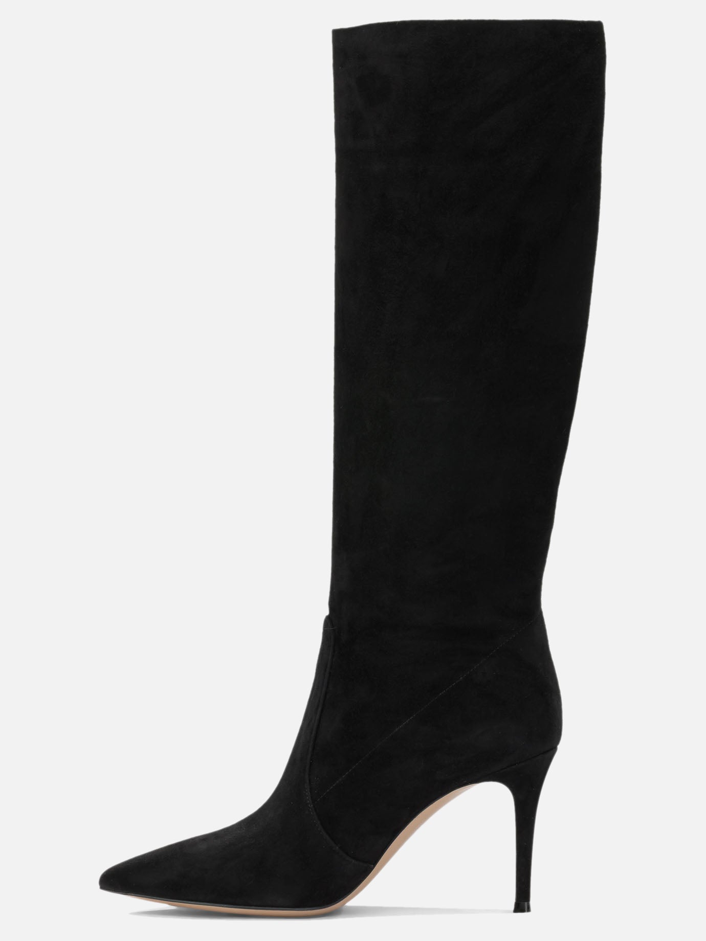 Knee-high 100% suede leather - 100% calf leather  Black - Gianvito Rossi Women | PDP | VIETTI Online Store | thumbnail_3