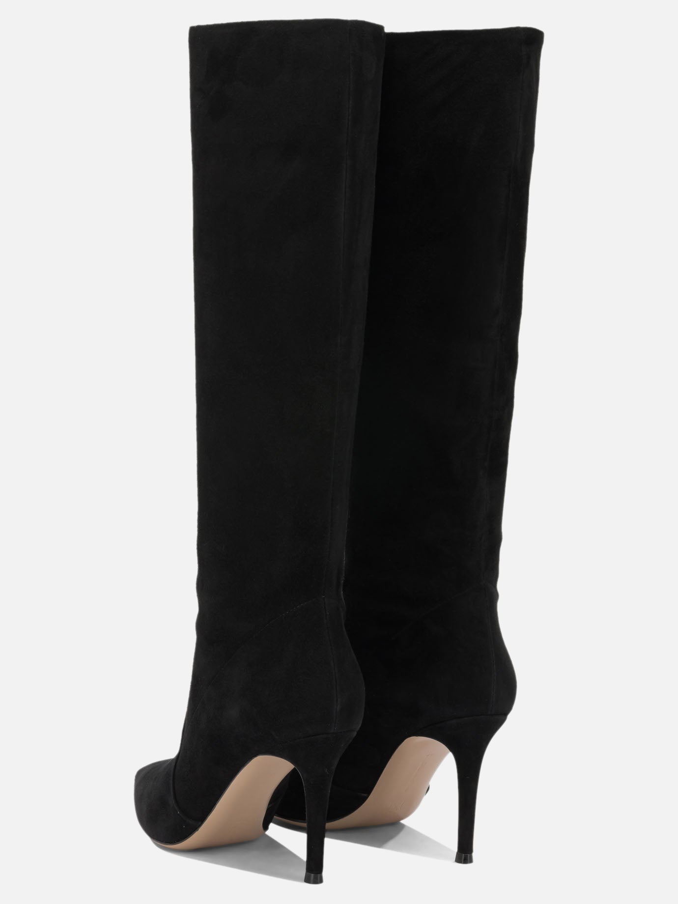 Knee-high 100% suede leather - 100% calf leather  Black - Gianvito Rossi Women | PDP | VIETTI Online Store | thumbnail_4
