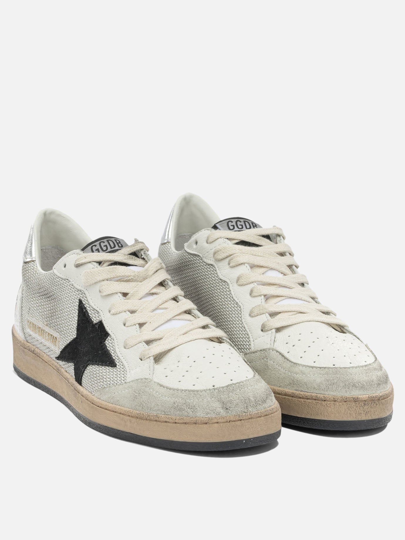 Low top sneakers 69% polyester 14% cow leather 8% goat leather 6% nylon 3% spandex - 100% rubber  Silver - Golden Goose Men | PDP | VIETTI Online Store | Zoom-Modal_2
