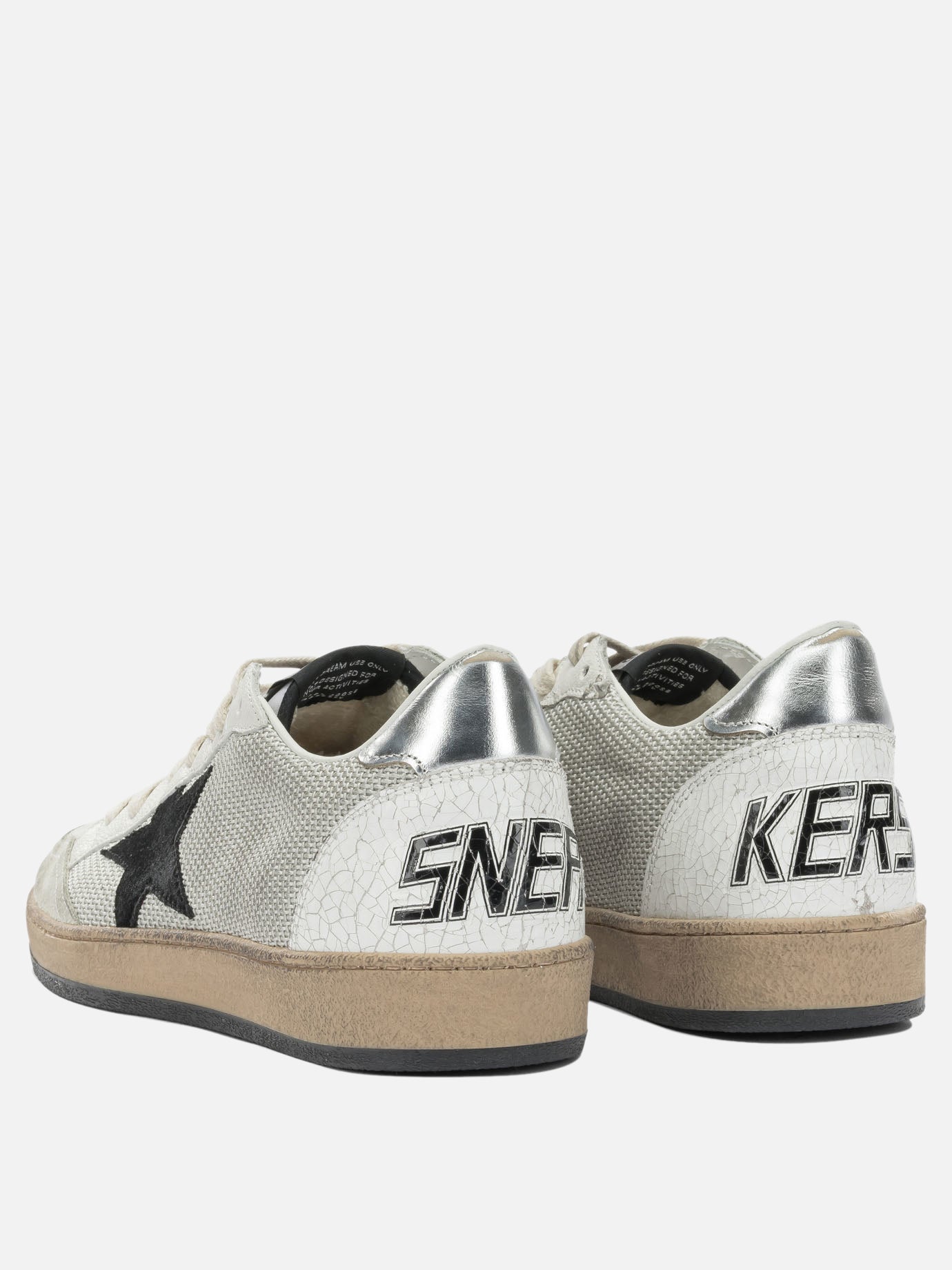 Low top sneakers 69% polyester 14% cow leather 8% goat leather 6% nylon 3% spandex - 100% rubber  Silver - Golden Goose Men | PDP | VIETTI Online Store | Zoom-Modal_4
