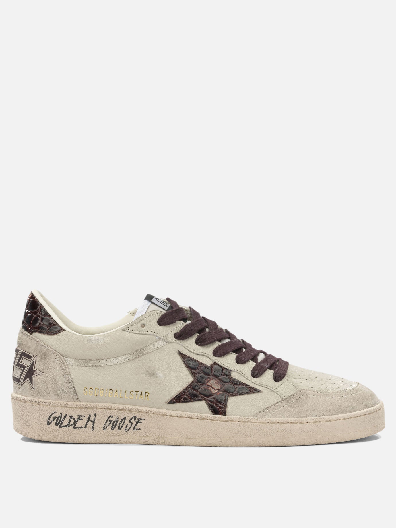 Sneaker basse 49% goat leather 38% cow leather 13% polyamide - 100% thermoplastic polyurethane  Beige - Golden Goose Uomo | PDP | VIETTI Online Store | thumbnail