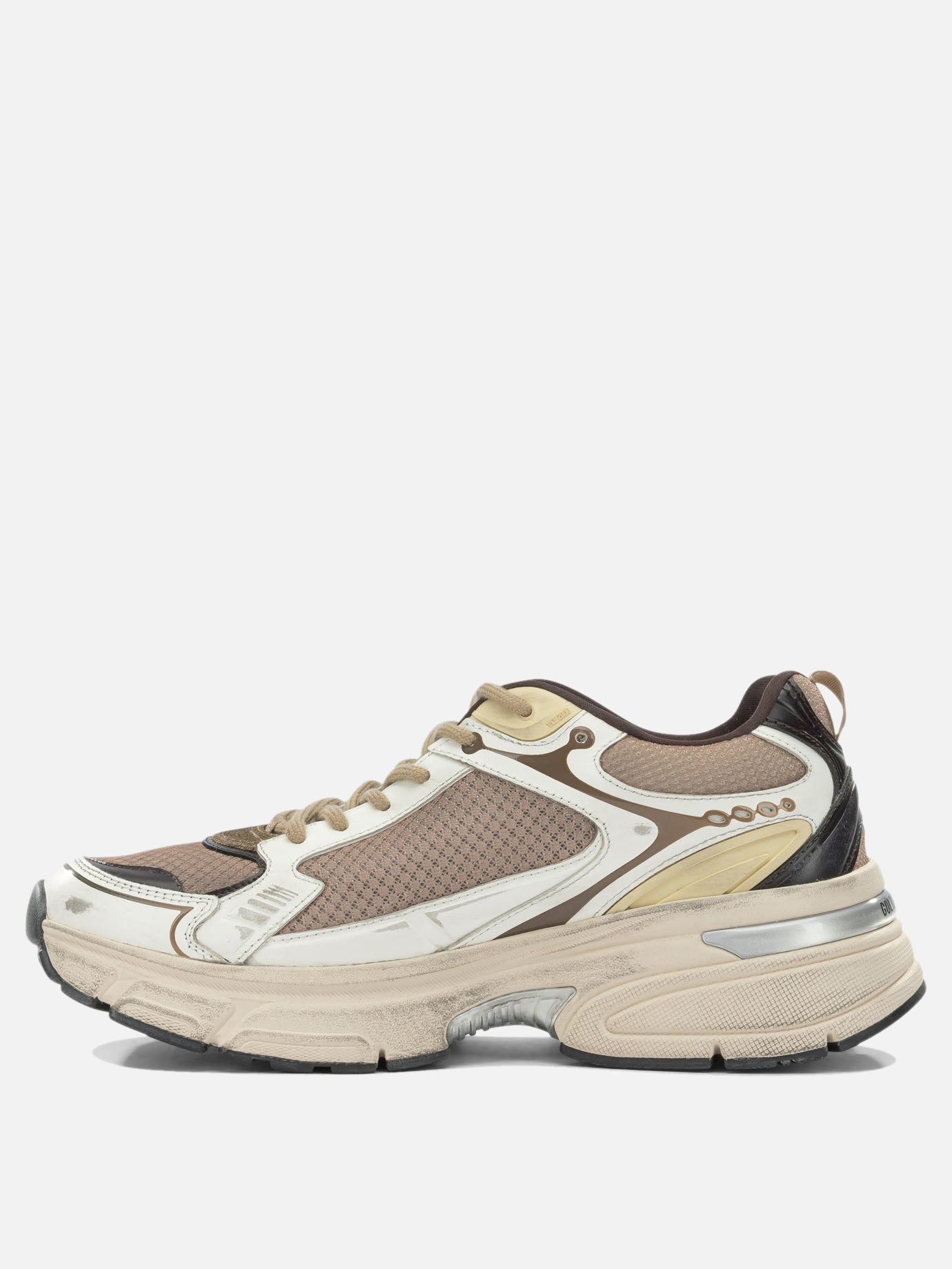 Low top sneakers 62% cow leather 38% polyester - 100% rubber  Beige - Golden Goose Men | PDP | VIETTI Online Store | Zoom-Modal_3
