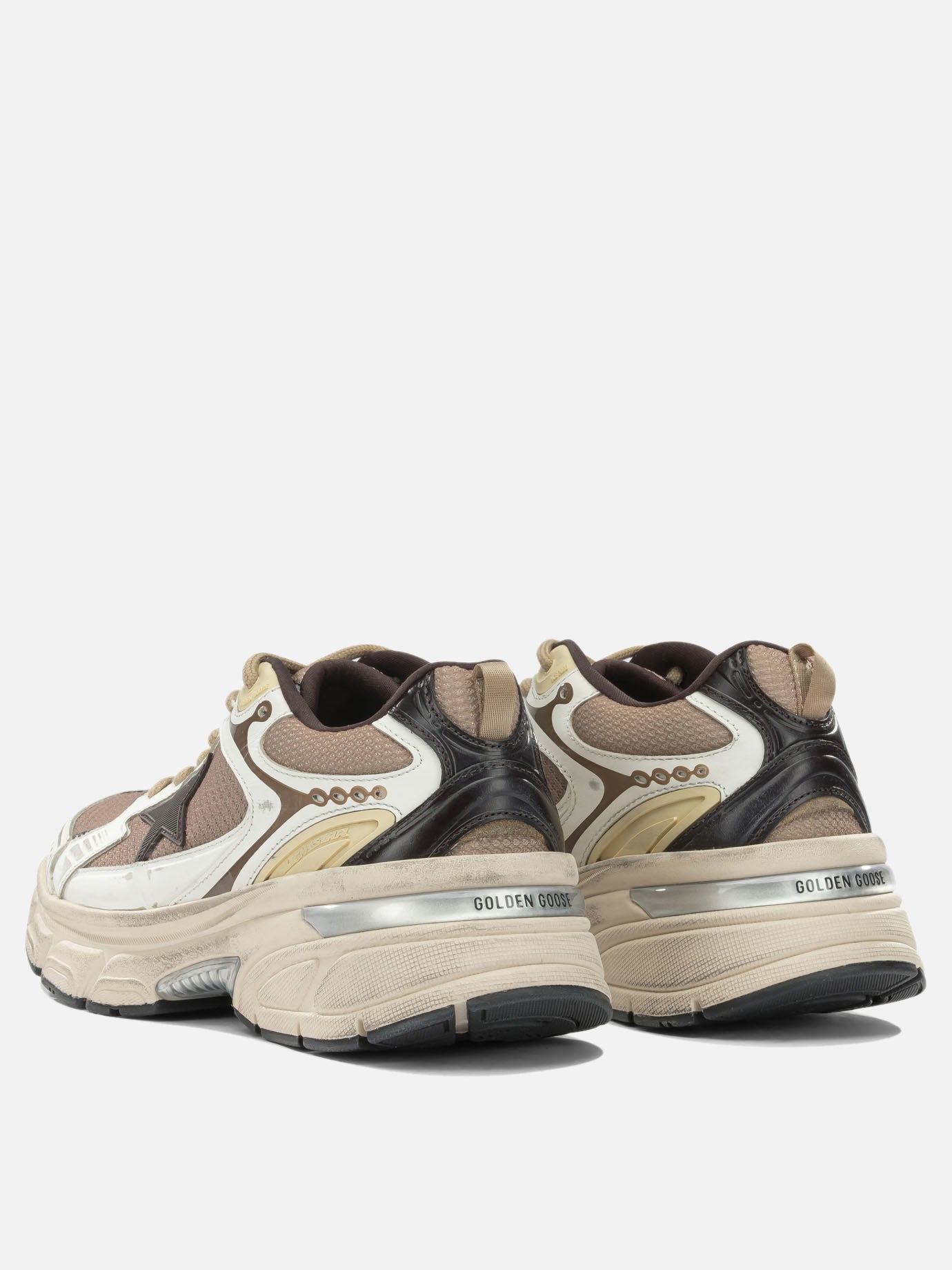 Low top sneakers 62% cow leather 38% polyester - 100% rubber  Beige - Golden Goose Men | PDP | VIETTI Online Store | Zoom-Modal_4
