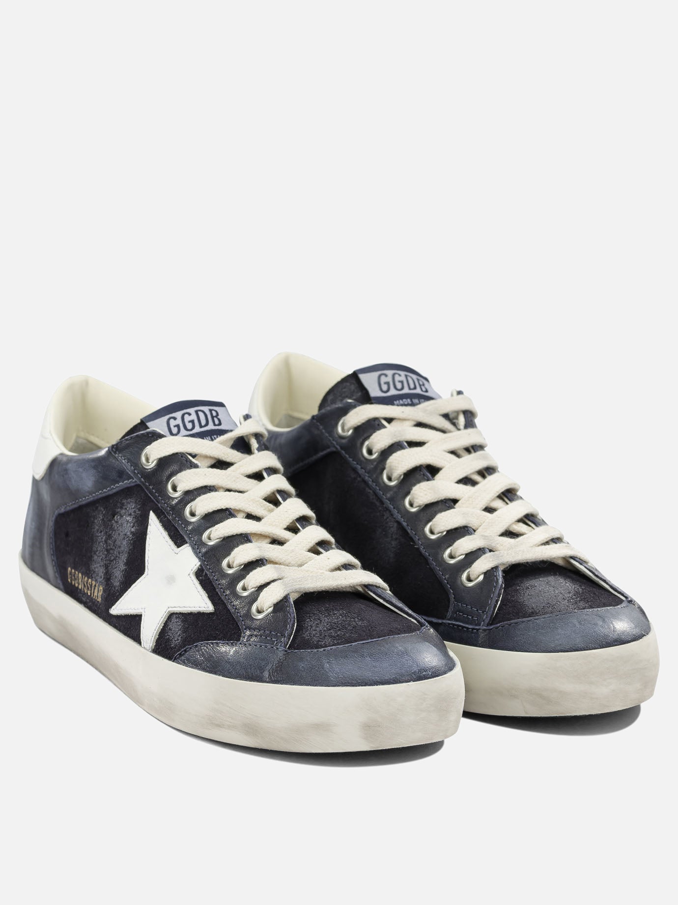 Low top sneakers 56% cow leather 44% ovine leather - 100% rubber  Blue - Golden Goose Men | PDP | VIETTI Online Store | thumbnail_2