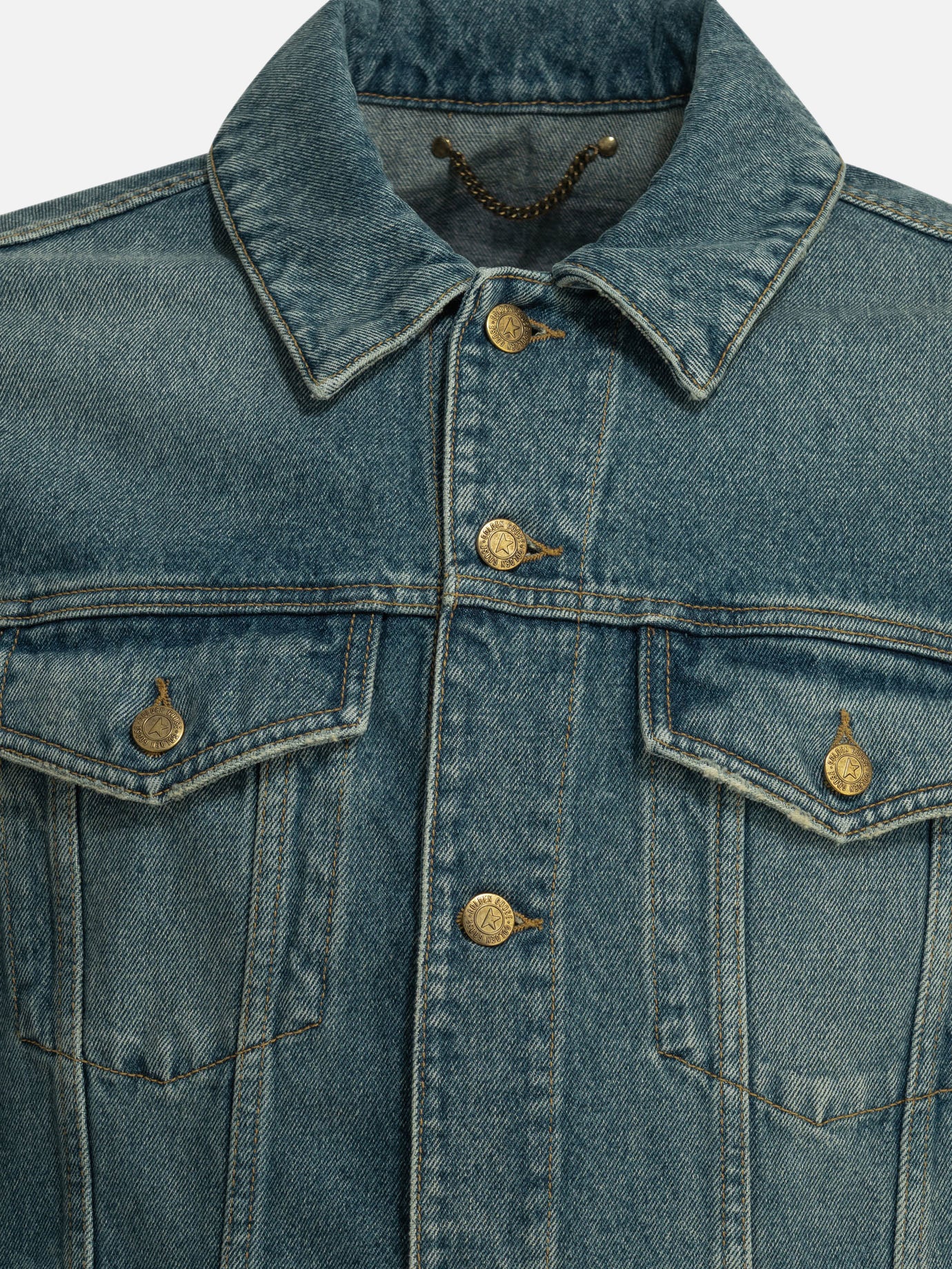 Denim jackets Solid colour  Light blue - Golden Goose Men | PDP | VIETTI Online Store | thumbnail_3