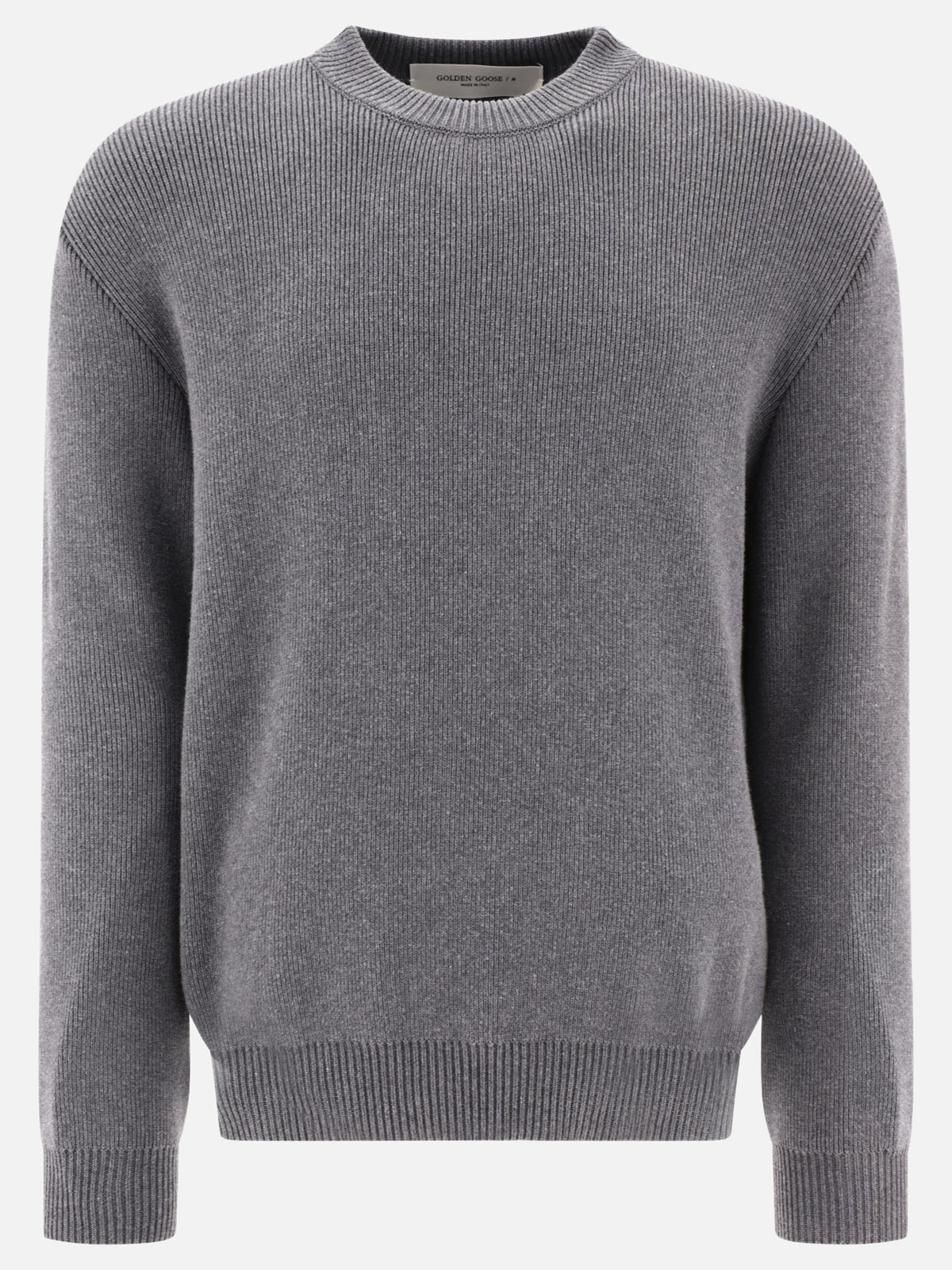 Golden Goose Crew-neck sweater with logo Grey - VIETTI