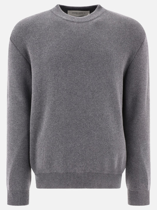 Golden Goose Crew-neck sweater with logo Grey

