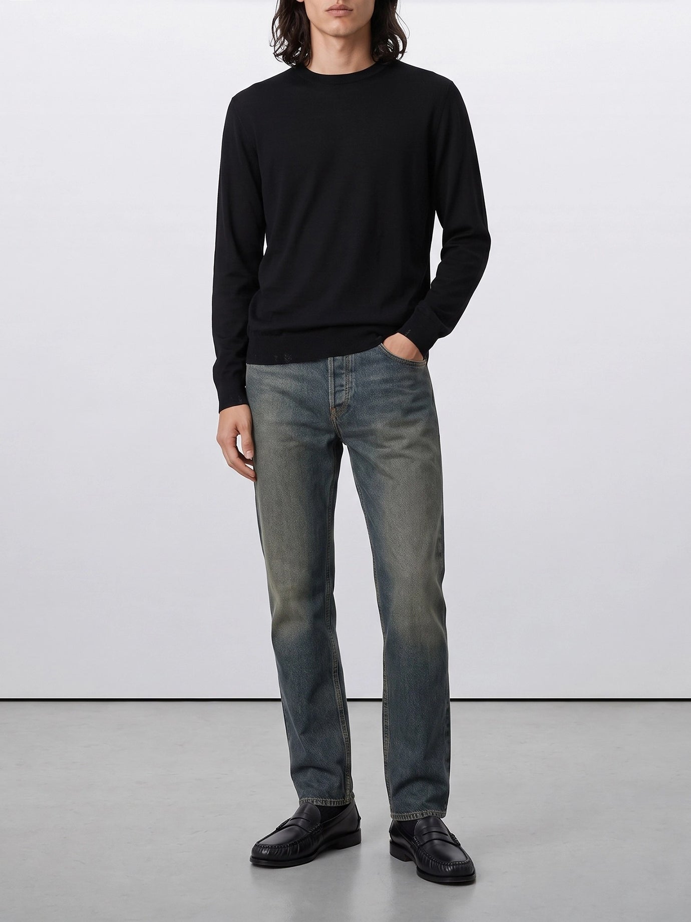 Crewneck sweaters Solid colour  Black - Golden Goose Men | PDP | VIETTI Online Store | Zoom-Modal_2
